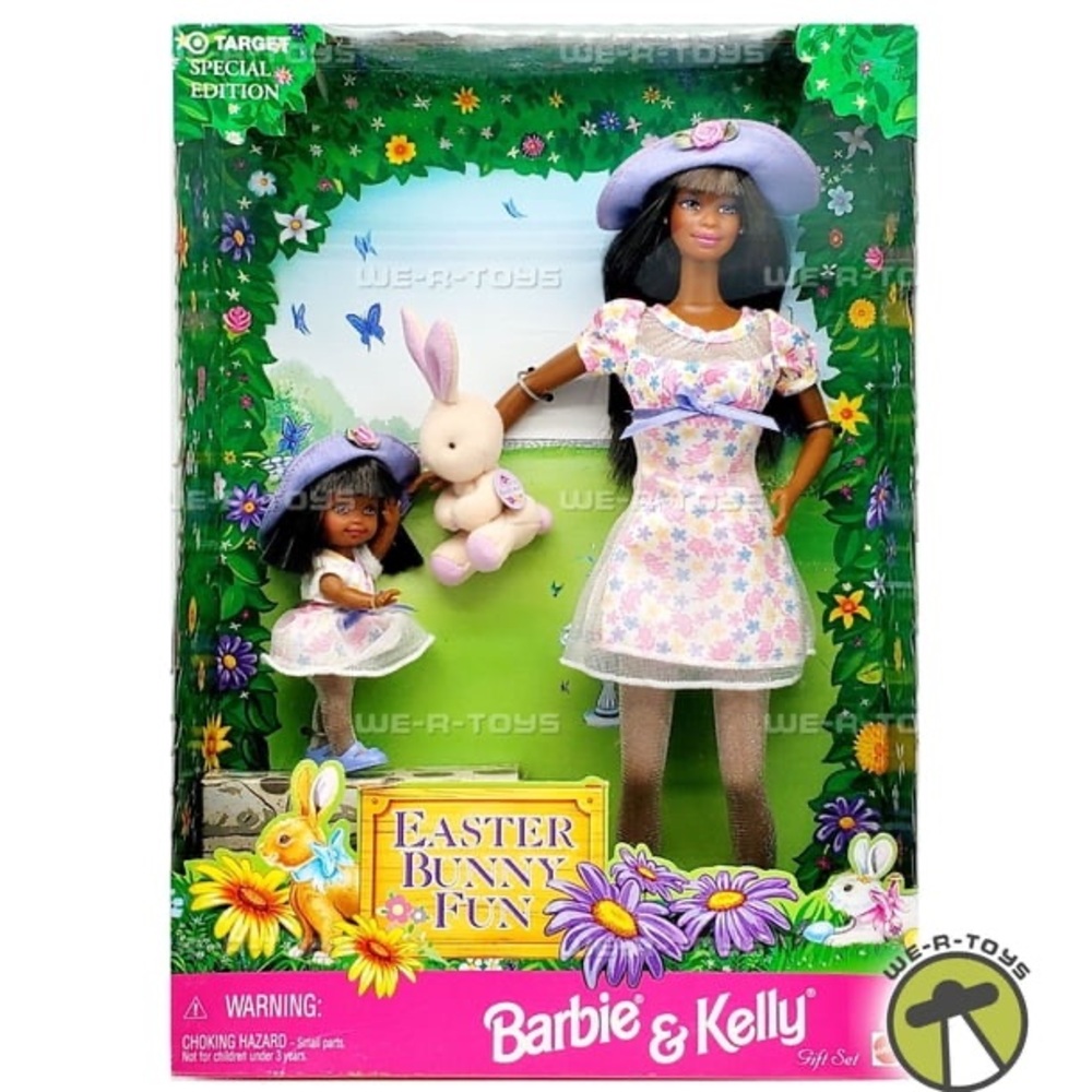 Barbie & Kelly Easter Bunny Fun Doll Set - Floral Pink & Lavender